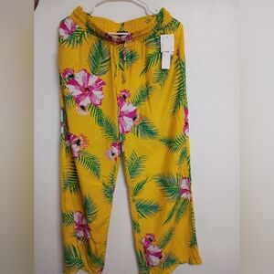 Floral Yellow Women's Jeans